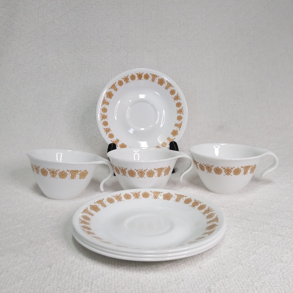 Vintage Corelle by Corning Butterfly Gold Set